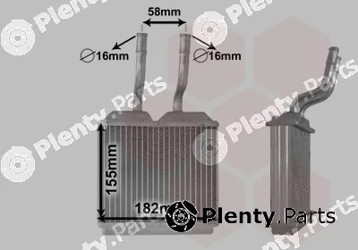 Van Wezel 37006197 — Heat Exchanger, interior heating