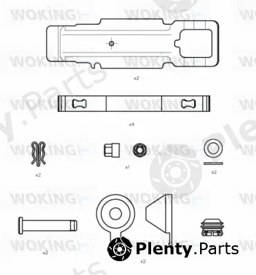 Woking ACA8553.00 — Accessory Kit, disc brake pad
