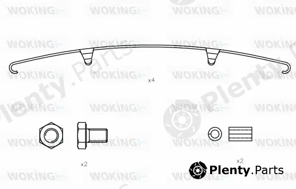 Woking ACA8502.00 — Accessory Kit, disc brake pad