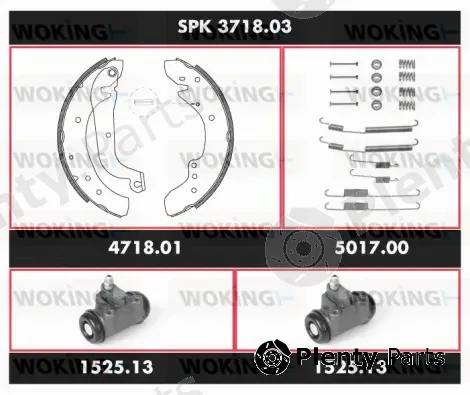 Woking SPK3718.03 — Brake Kit, drum brake Super Precision Kit