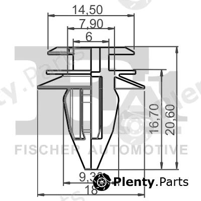 FA1 10-40008.10 — Retaining Clip, door panel
