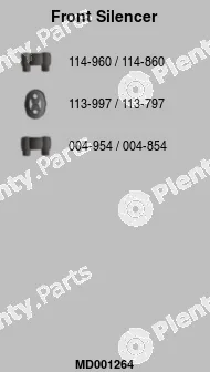 FA1 MD001264 — Front Muffler