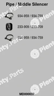 FA1 MD000037 — Centre Muffler