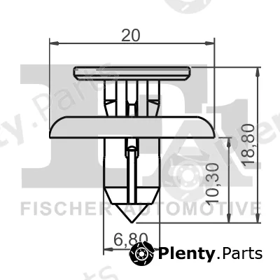 FA1 77-30010.5 — Clip, trim/protection strip