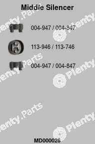 FA1 MD000026 — Centre Muffler