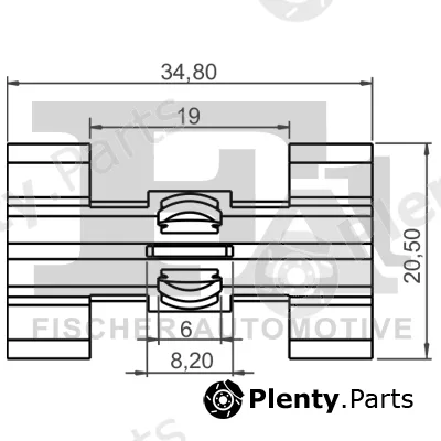 FA1 10-40050.5 — Clip, trim/protection strip