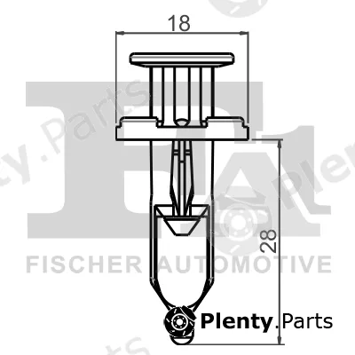 FA1 77-30009.5 — Clip, trim/protection strip