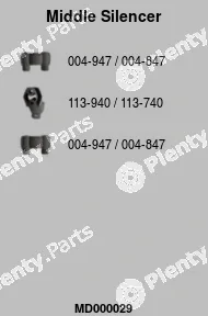 FA1 MD000029 — Centre Muffler
