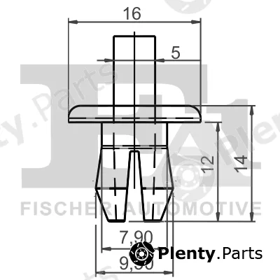 FA1 11-20009.25 — Clip, trim/protection strip