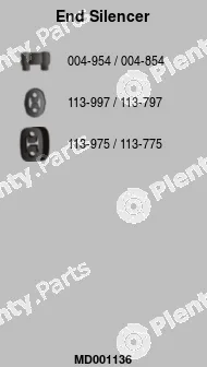FA1 MD001136 — Rear Muffler