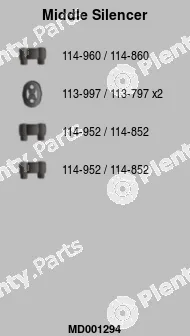 FA1 MD001294 — Centre Muffler