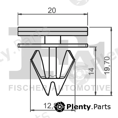 FA1 12-40023.25 — Clip, trim/protection strip
