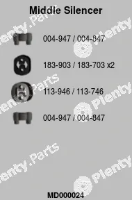 FA1 MD000024 — Centre Muffler