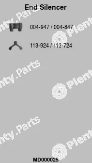 FA1 MD000025 — Rear Muffler