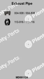 FA1 MD001124 — Exhaust Pipe