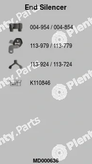 FA1 MD000636 — Rear Muffler