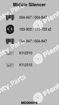 FA1 MD000016 — Centre Muffler