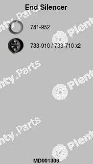 FA1 MD001309 — Rear Muffler