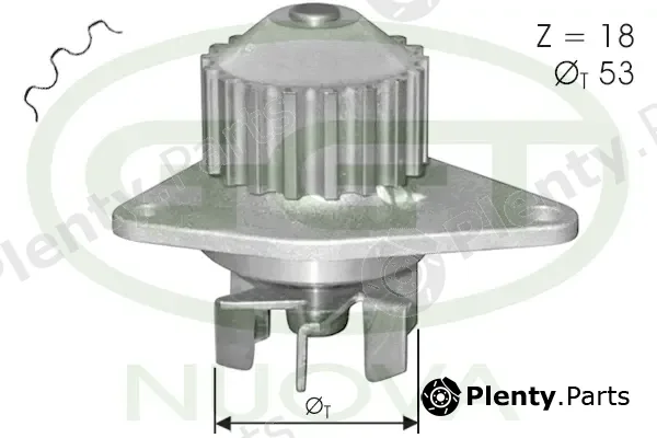 GGT PA10017 — Water Pump, engine cooling