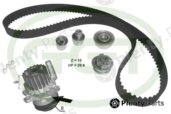GGT KPA20100 — Water Pump & Timing Belt Kit
