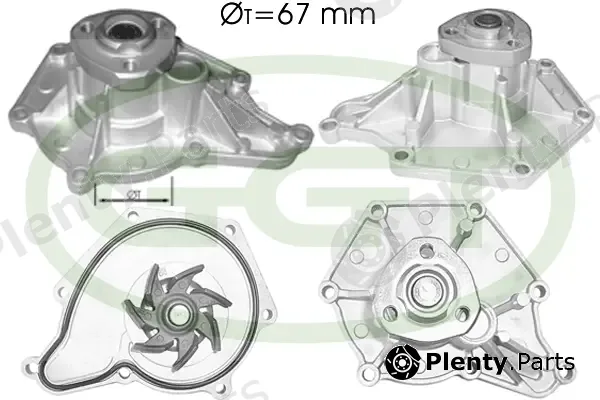GGT PA12538 — Water Pump, engine cooling