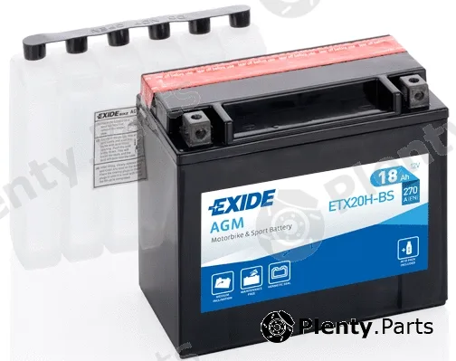 Sonnak ETX20H-BS — Starter Battery EXIDE AGM