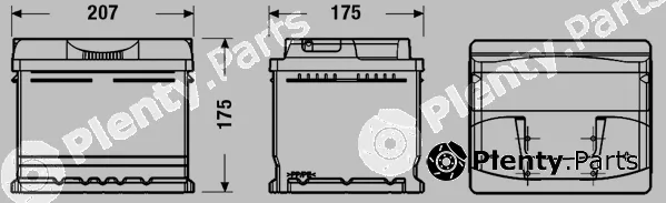 Centra CB442 — Starter Battery PLUS **