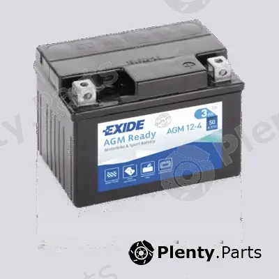 Centra AGM12-4 — Starter Battery EXIDE AGM Ready