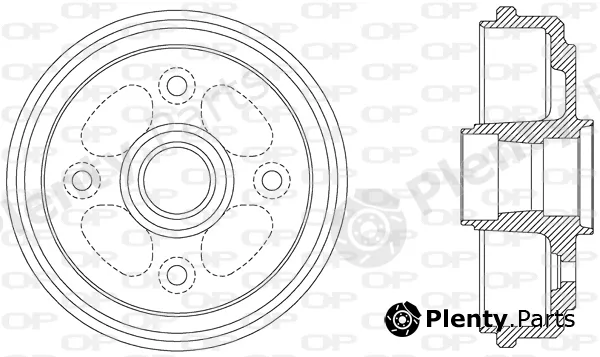Open Parts BAD9051.40 — Brake Drum