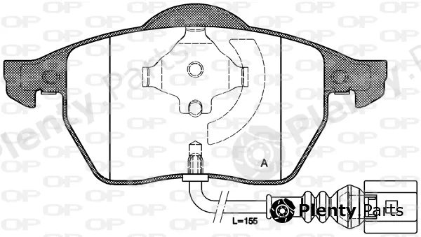 Open Parts BPA0390.41 — Brake Pad Set, disc brake