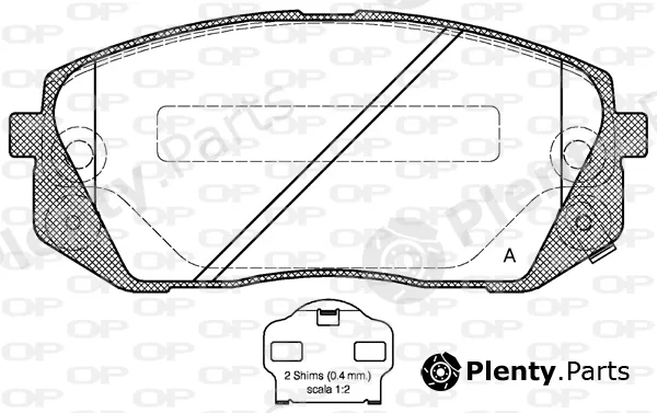 Open Parts BPA1302.02 — Brake Pad Set, disc brake