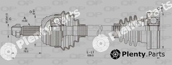 Open Parts DRS6338.00 — Drive Shaft