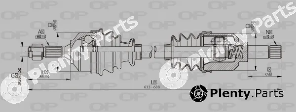 Open Parts DRS6336.00 — Drive Shaft