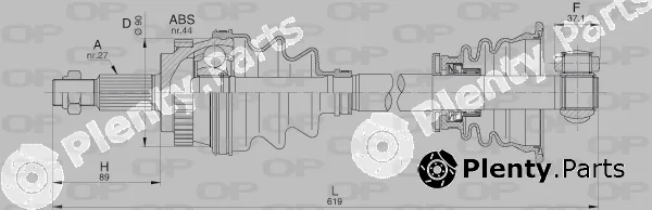 Open Parts DRS6213.00 — Drive Shaft