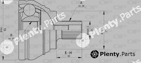 Open Parts CVJ5722.10 — Joint Kit, drive shaft