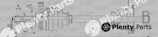 Open Parts DRS6399.00 — Drive Shaft