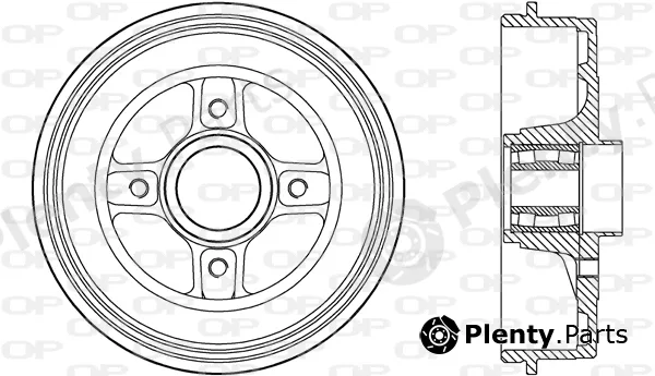 Open Parts BAD9088.31 — Brake Drum