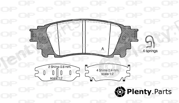Open Parts BPA1636.00 — Brake Pad Set, disc brake