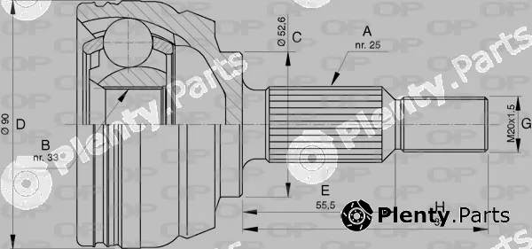 Open Parts CVJ5749.10 — Joint Kit, drive shaft