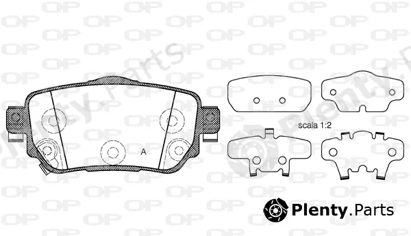 Open Parts BPA1582.02 — Brake Pad Set, disc brake