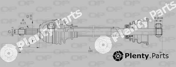Open Parts DRS6170.00 — Drive Shaft