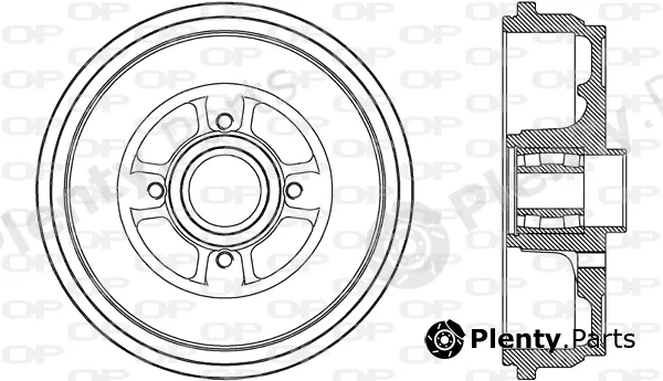 Open Parts BAD9087.31 — Brake Drum