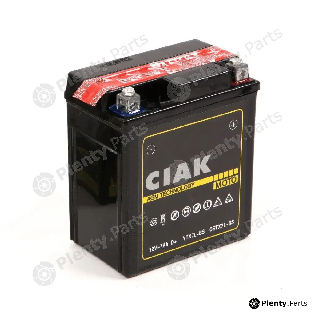 CIAKStarter CSTX7L-BS — Starter Battery CIAK Starter Moto AGM 7Ah