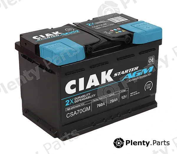 CIAKStarter CSA70GM — Starter Battery CIAK Starter AGM 70Ah