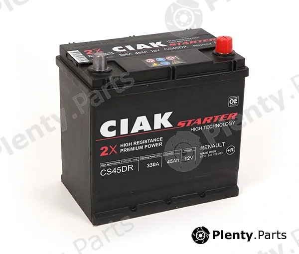 CIAKStarter CS45DR — Starter Battery CIAK Starter Renault 45Ah