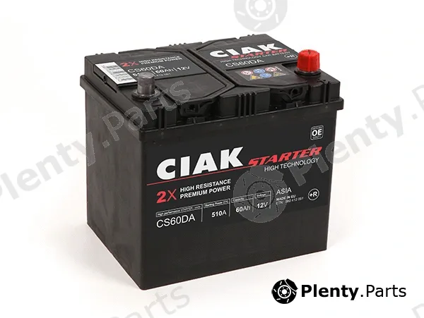 CIAKStarter CS60DA — Starter Battery CIAK Starter Asia 60Ah