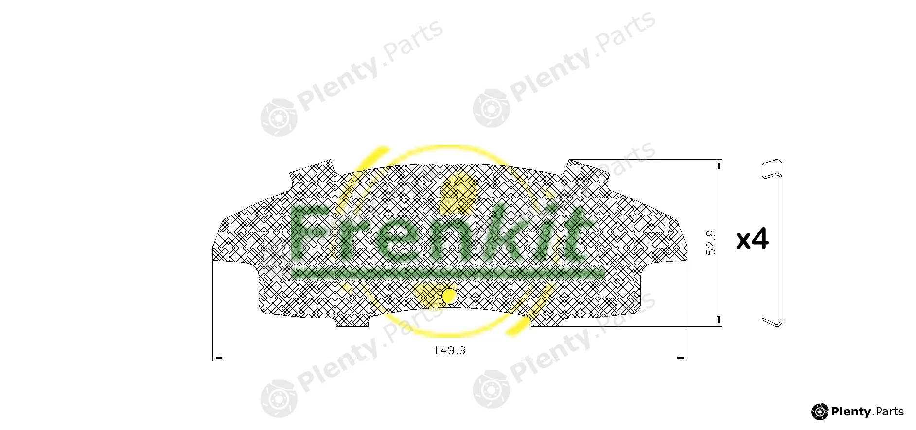 Frenkit 940062 — Anti-Squeal Foil, brake pad (back plate)