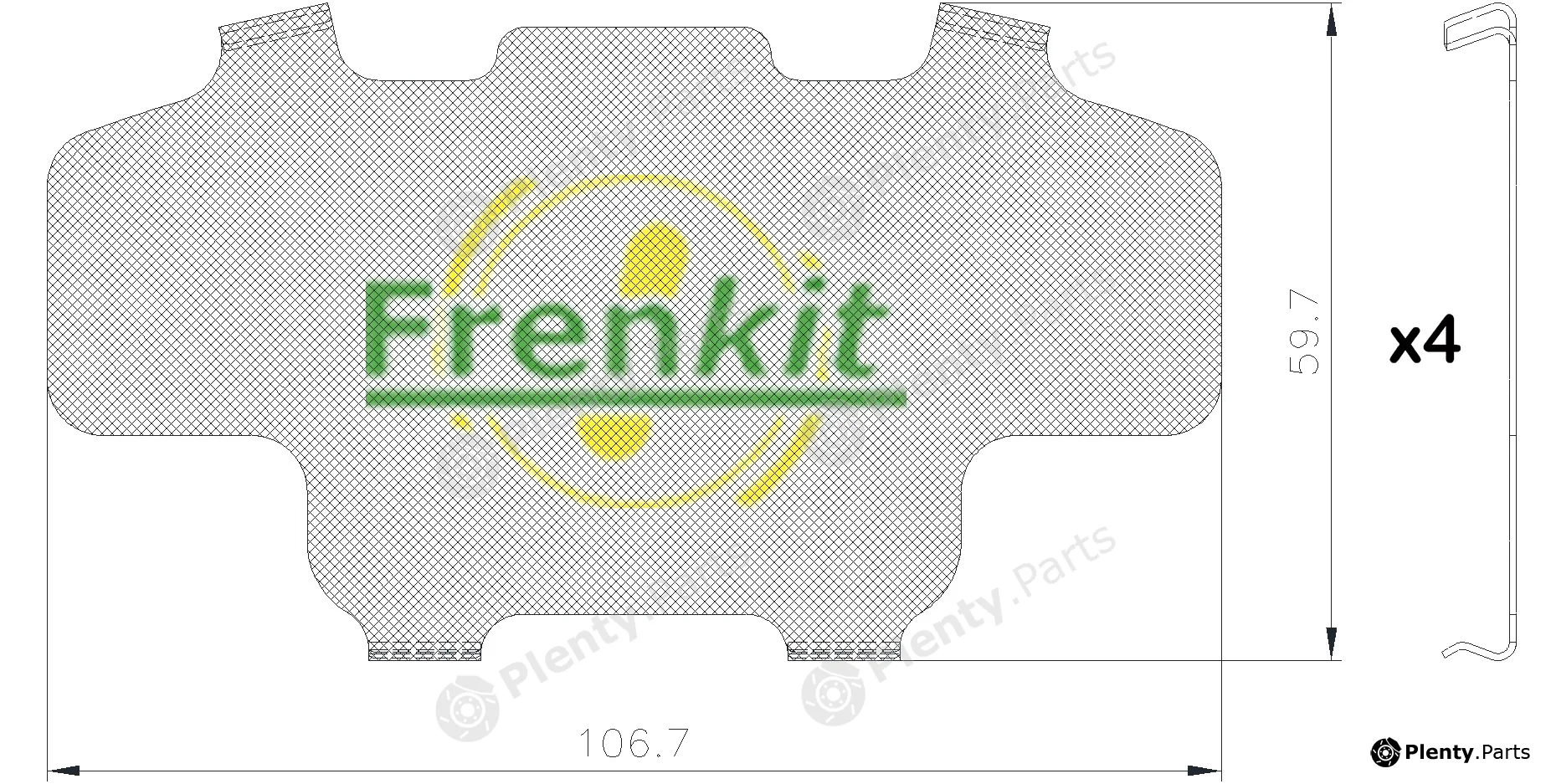 Frenkit 940420 — Anti-Squeal Foil, brake pad (back plate)