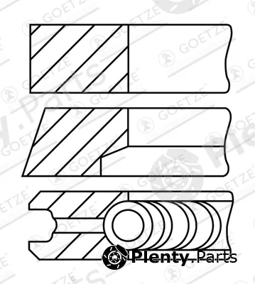 Goetze Engine 08-743200-10 — Piston Ring Kit