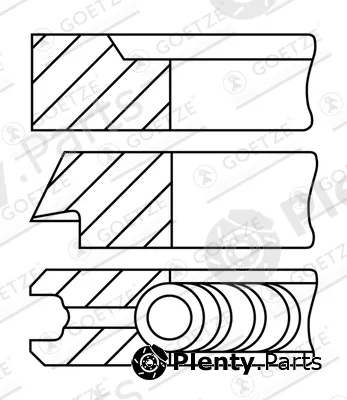 Goetze Engine 08-287800-10 — Piston Ring Kit